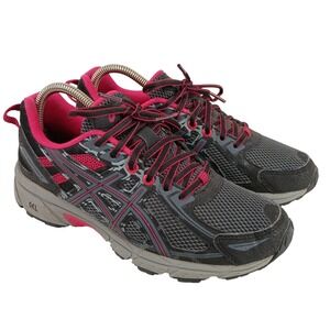 ASICS Womens 7.5 GEL-Venture 6 Trail Running Hiking Athletic Shoes Sneakers Pink